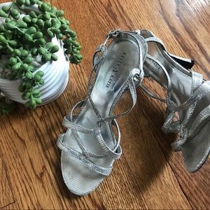 Kelly + Katie Silver Heeled Sandals